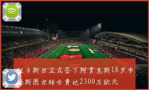 纽卡斯尔正式签下阿贾克斯18岁中场斯图尔转会费达2300万欧元